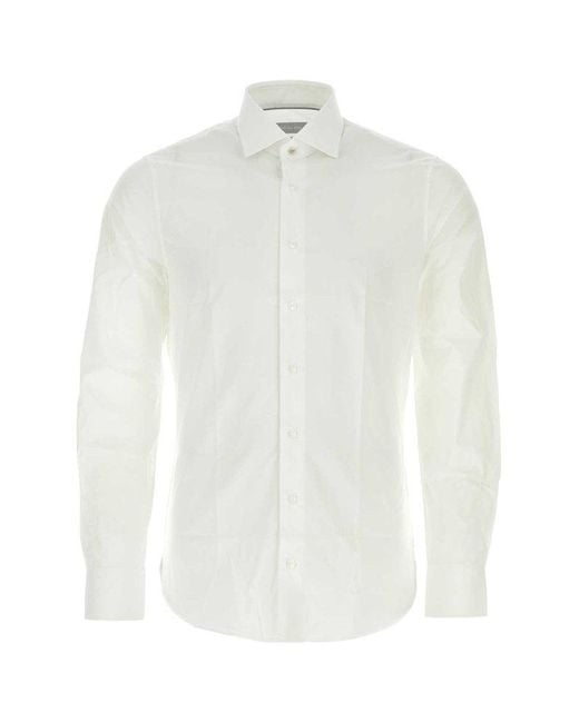 Michael Kors White Stretch Cotton Shirt for men