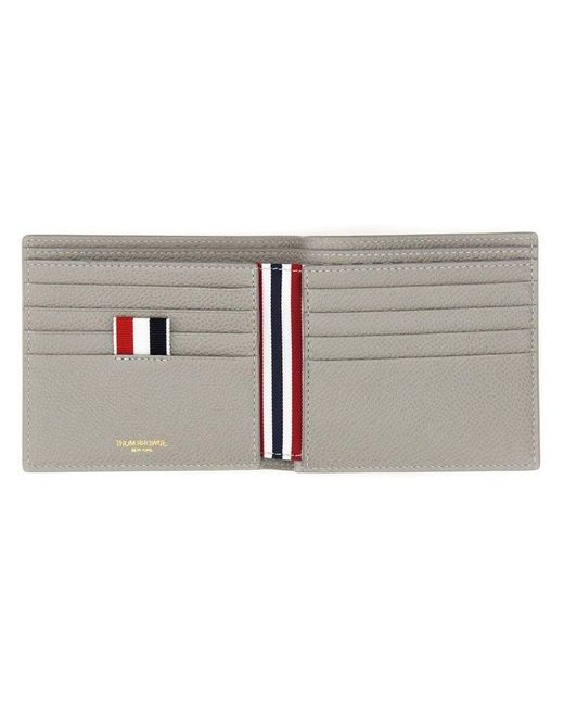 Thom Browne Gray Wallet With Whale Application for men