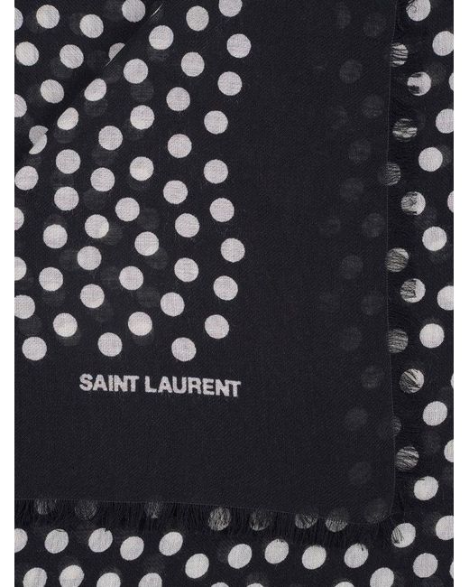 Saint Laurent Black Foulards & Scarfs