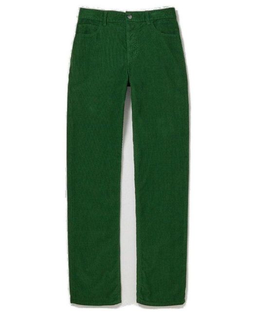 The Row Green Carlisle Straight Leg Pants