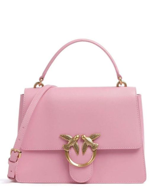 Pinko Pink Love Birds Top Handle Bag