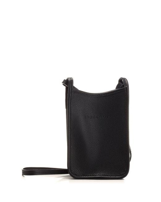 Longchamp Black 'le Foulonné' Mini Crossbody Bag