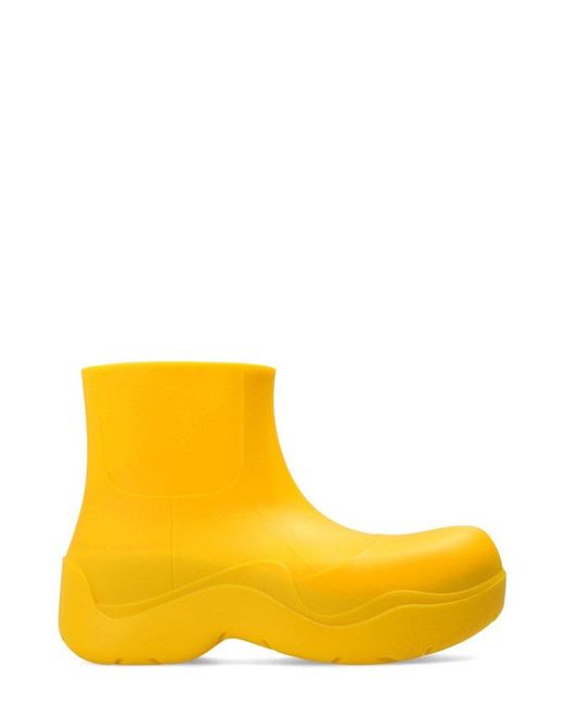Bottega Veneta Yellow Puddle Boots