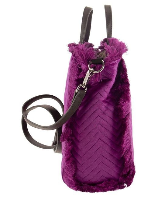 Mc2 Saint Barth Purple Quilted Handbag