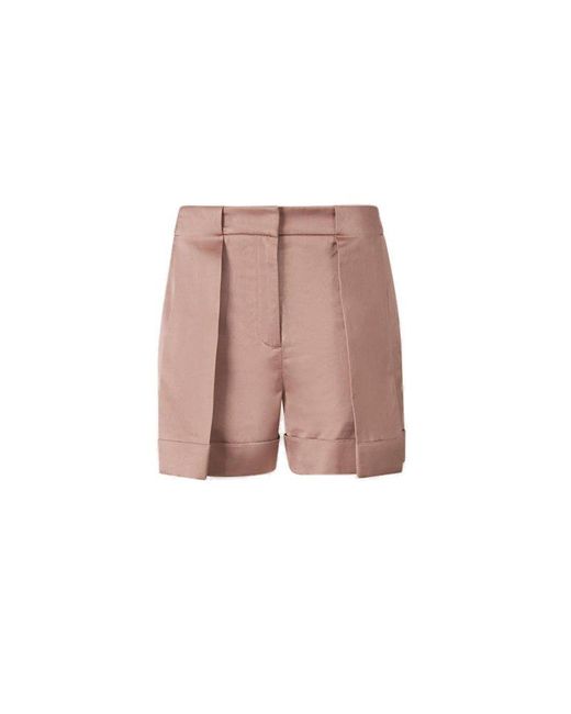 Balmain Pink Satin Plank Bermuda Shorts