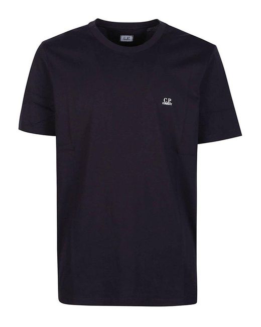 C P Company Blue 30/1 Jersey Small Logo T-shirt for men