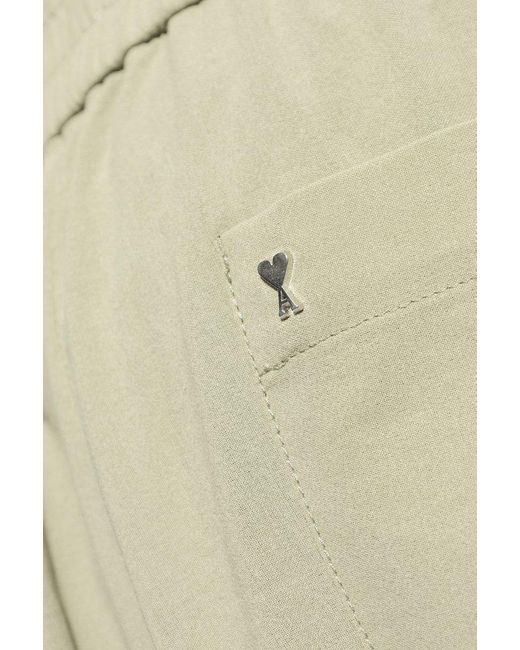 AMI White Cotton Trousers By , for men