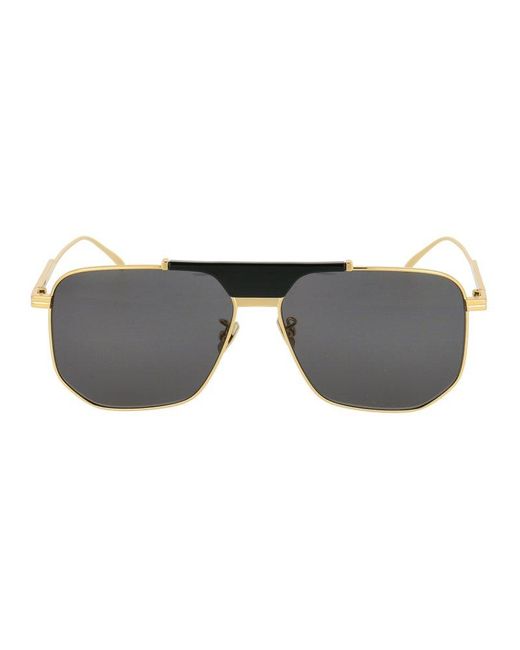 Bottega Hexagonal Frame Sunglasses in Gray for Men Lyst