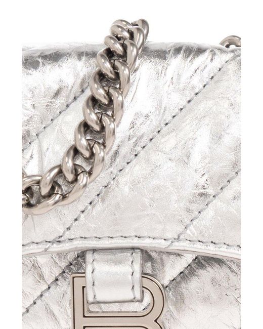 Balenciaga White 'crush Mini' Shoulder Bag,
