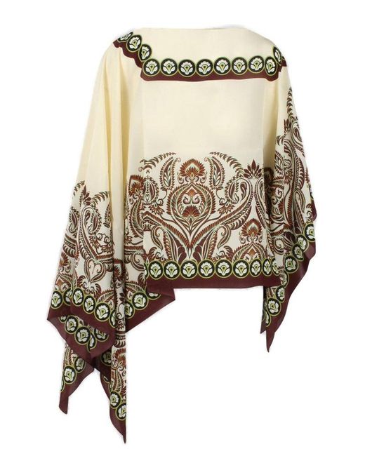Etro White Pattern-printed Capes