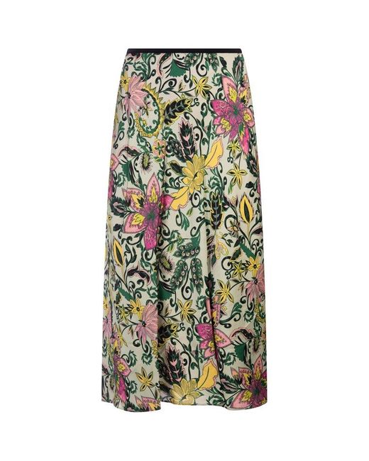 Diane von Furstenberg Green Dina Reversible Skirt