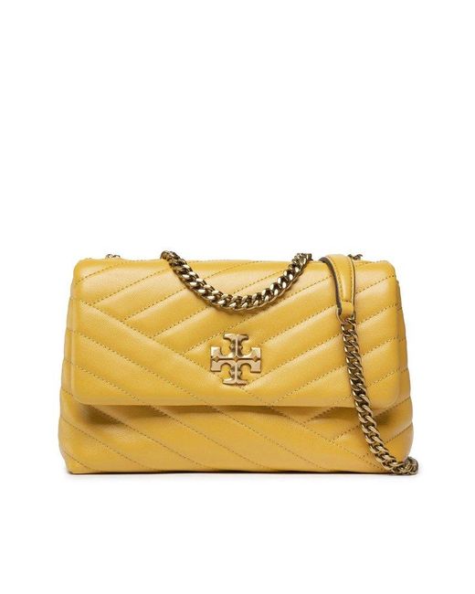 Tory Burch Fleming Soft Chain-linked Wallet in Yellow | Lyst