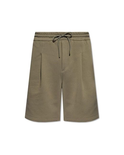 Emporio Armani Green Cotton Shorts for men