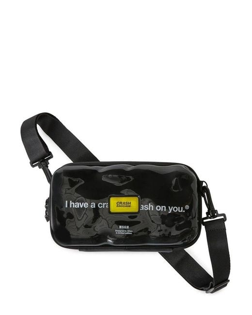 MSGM Black Mini Icon Beauty Case Shoulder Bag