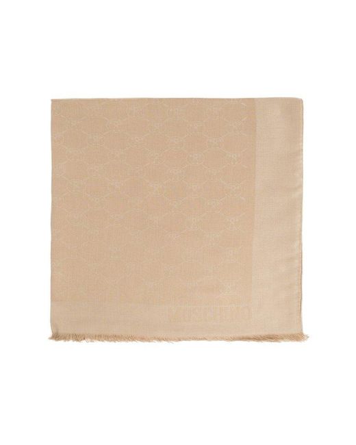 Moschino Natural Scarf With Monogram,