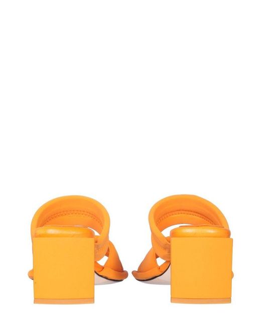 Miista Orange Yvonne Chic Block Heel Sandals