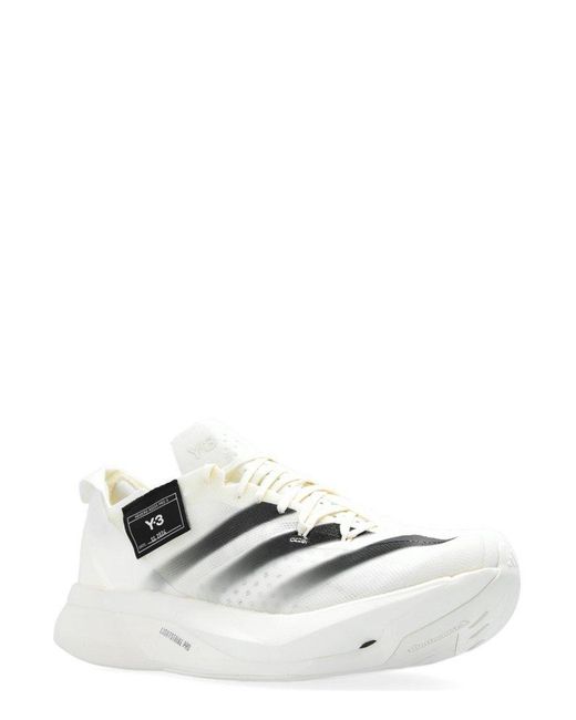 Y-3 White Adios Pro 3.0 Running Shoes for men