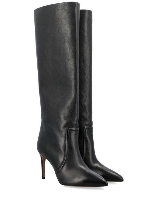 Paris Texas Black Knee-high High Stiletto Heel Boots