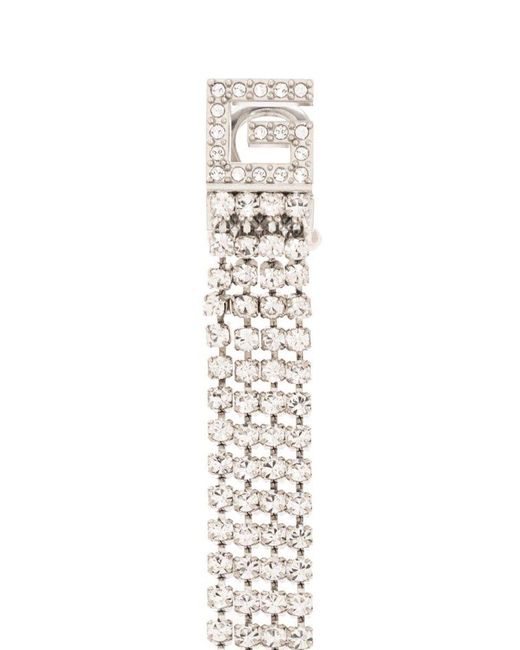 Gucci White Clip-on Embellished Earring