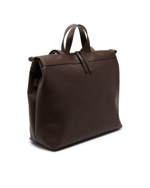 Marsèll Brown Borso Logo Debossed Tote Bag for men