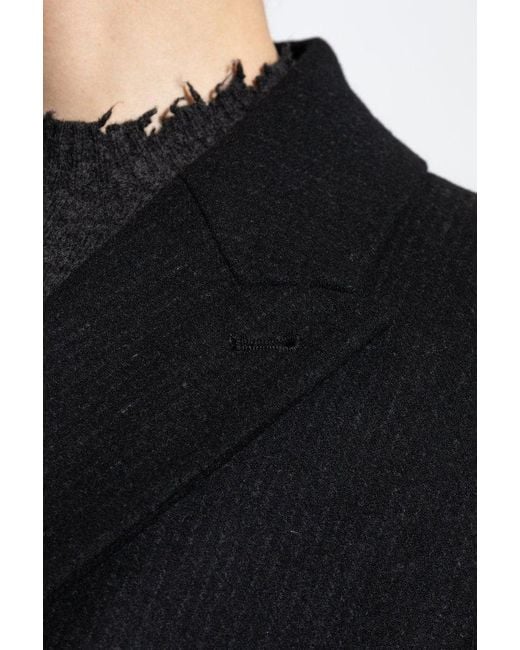 AllSaints Blue Tailored Double-Breasted Coat for men