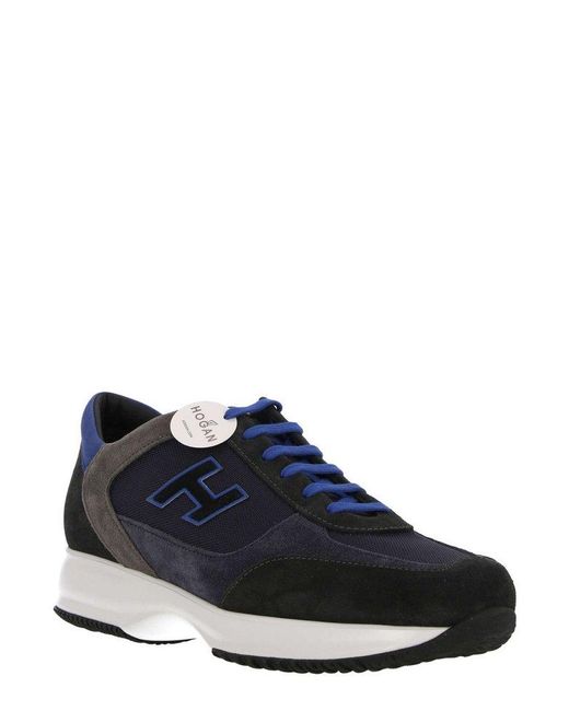 Hogan Blue Interactive Lace-up Sneakers for men