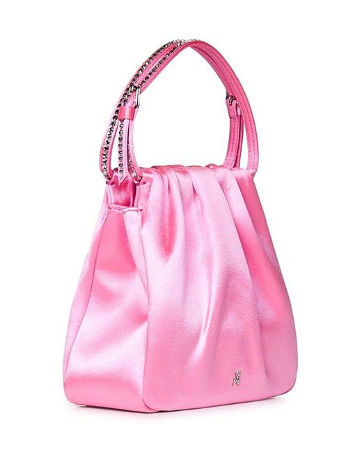 AMINA MUADDI Pink Vittoria Crystal Handbag