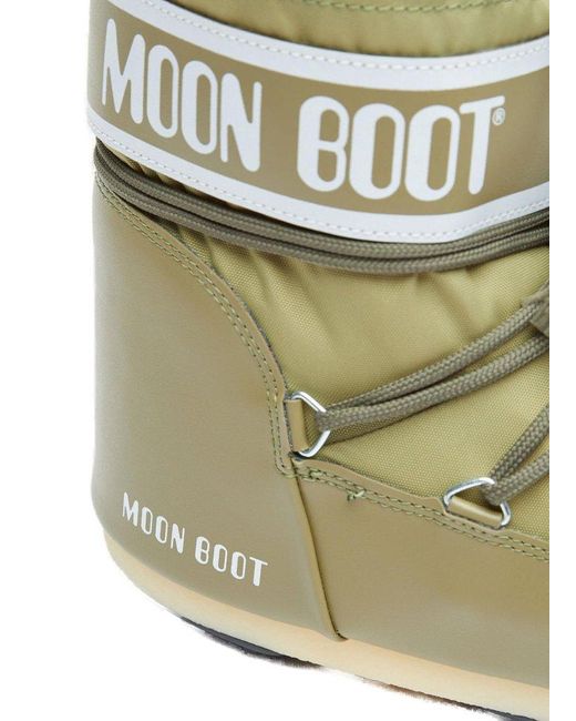 Moon Boot Green Low Lace-up Boots