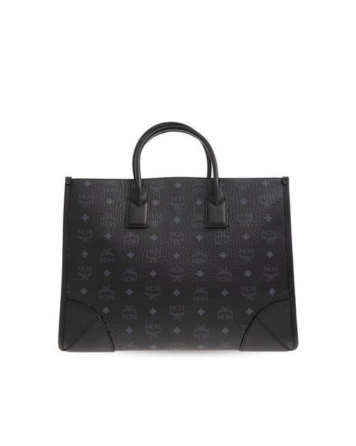 MCM Black 'münchen' Shopper Bag,