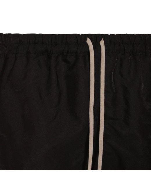 Rick Owens Black Silk Shorts for men