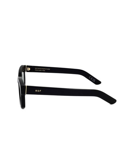 Retrosuperfuture Black Rectangle Frame Sunglasses