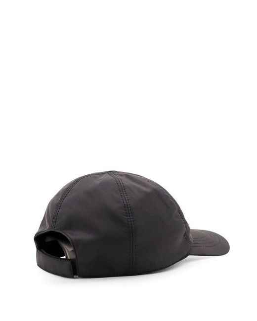 Moncler Black Embroidered Patch Baseball Hat for men