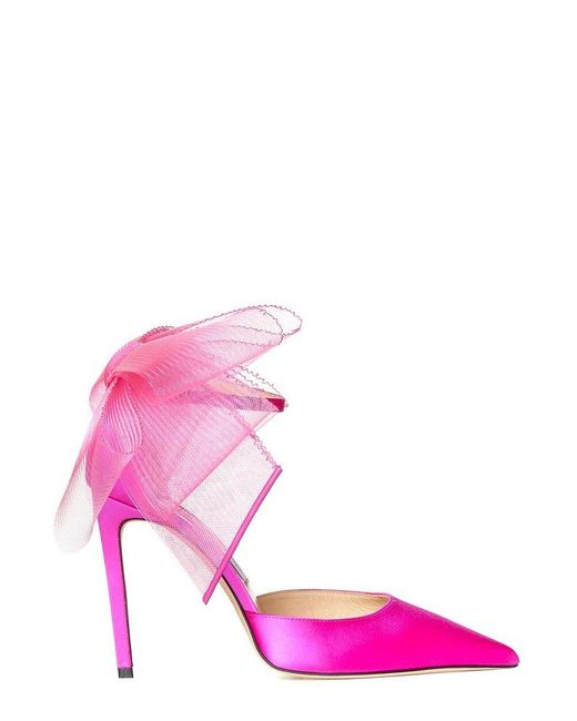 Jimmy Choo Averly 100 Bow Pumps in Pink | Lyst UK