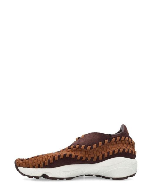 Nike Brown Air Footscape Woven Lace-up Sneakers