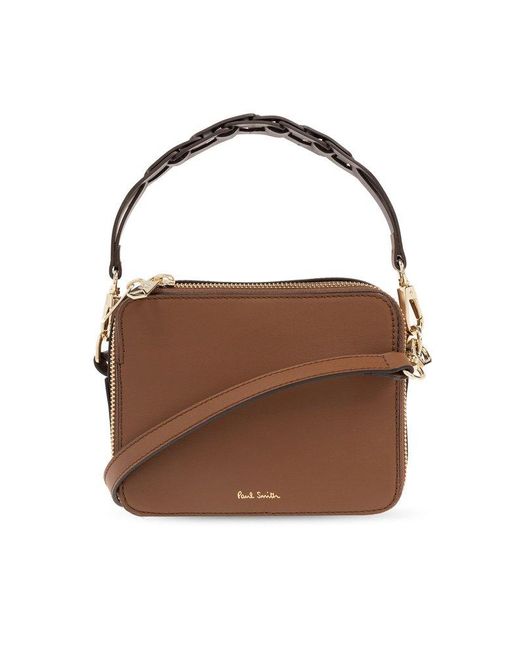 Paul Smith Brown Shoulder Bag With Logo,