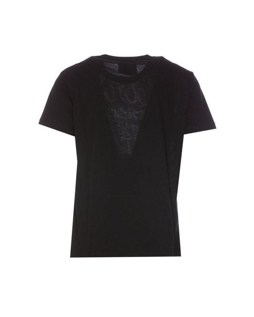 Versace Jeans Black Graphic Printed Crewneck T-shirt for men