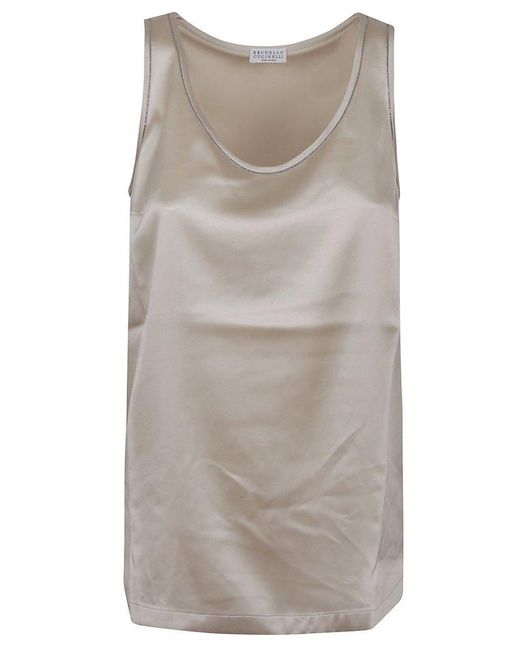 Brunello Cucinelli Gray Canotta Girocollo