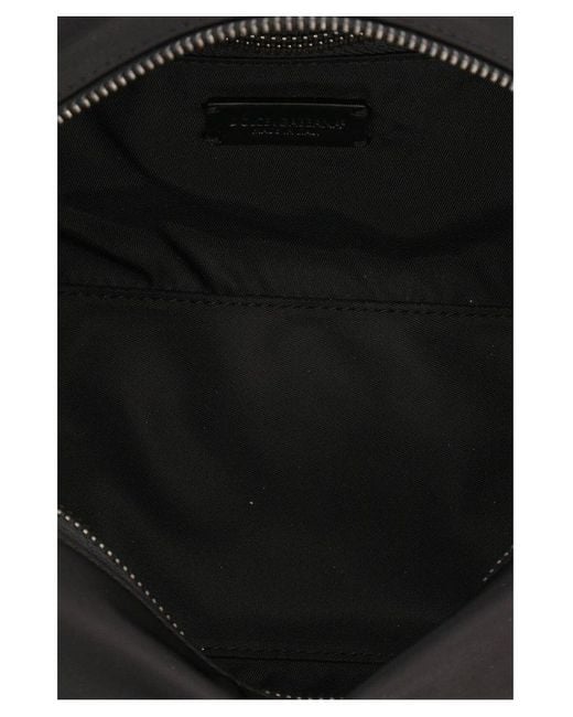 Dolce & Gabbana Black Nylon Wash Bag for men
