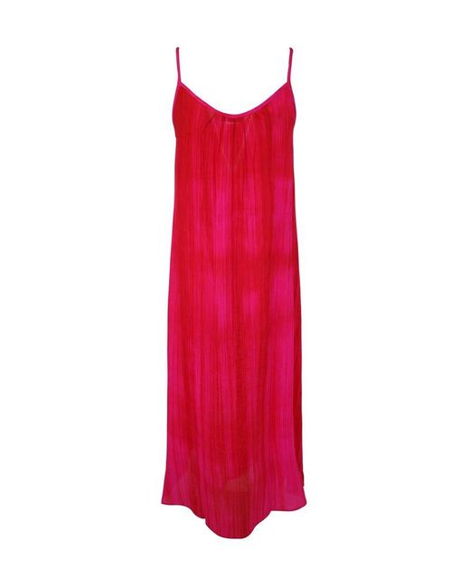 BIANCO LEVRIN Red Tie-Dye Maxi Dress