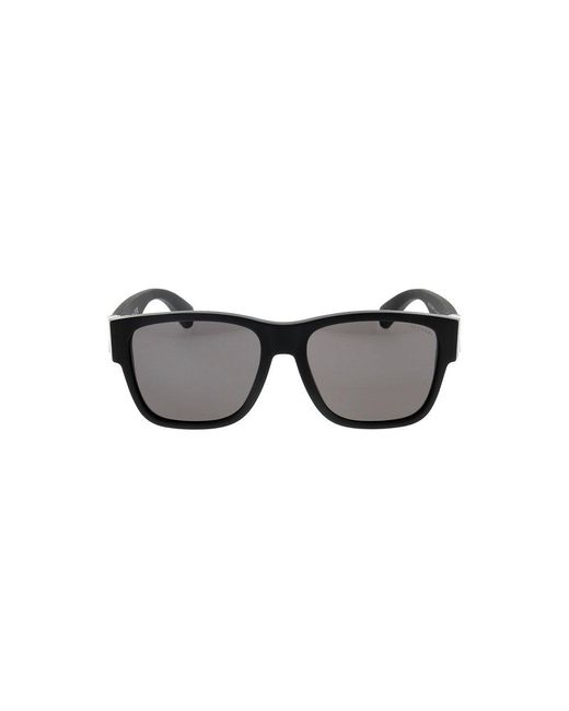 BVLGARI Black Square Frame Sunglasses for men