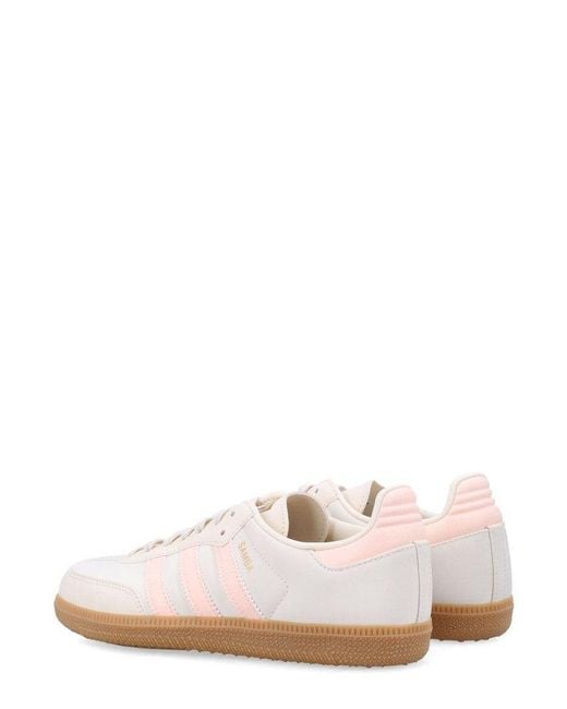 Adidas Pink Samba Og Round Toe Sneakers