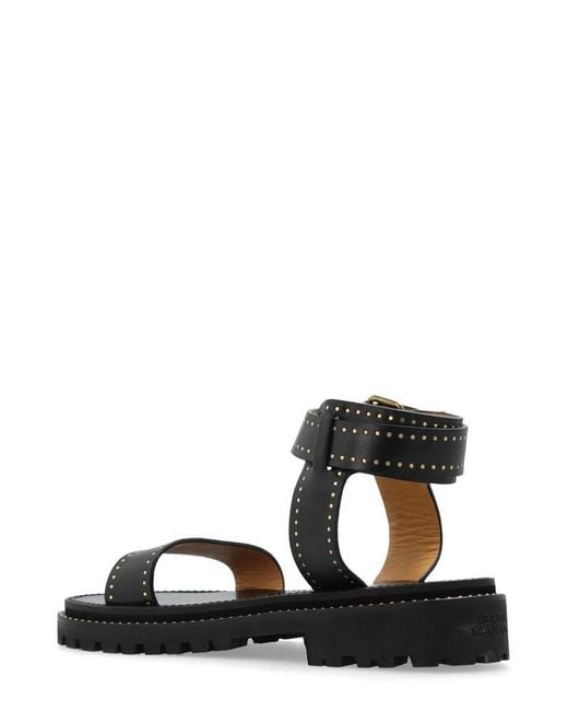 Isabel Marant Black Breena Stud Embellished Sandals