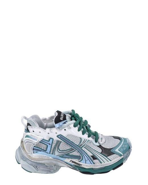 Balenciaga Blue Runner Panelled Low-top Sneakers