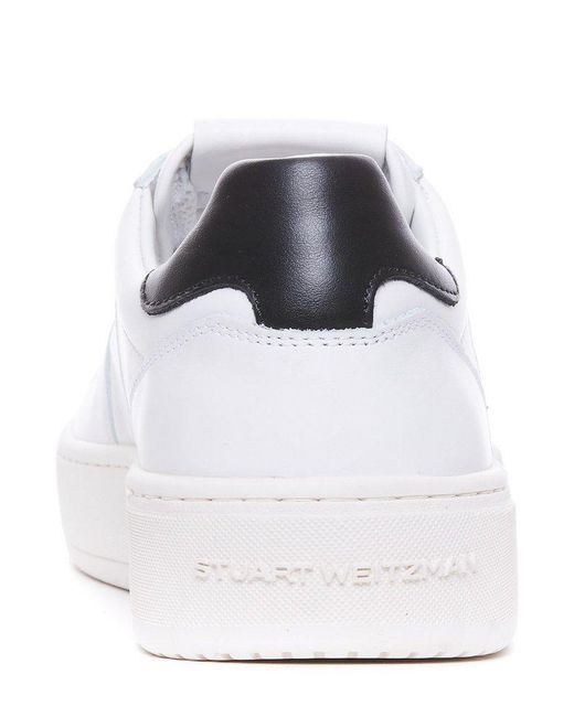 Stuart Weitzman White Sw Courtside Logo Sneakers