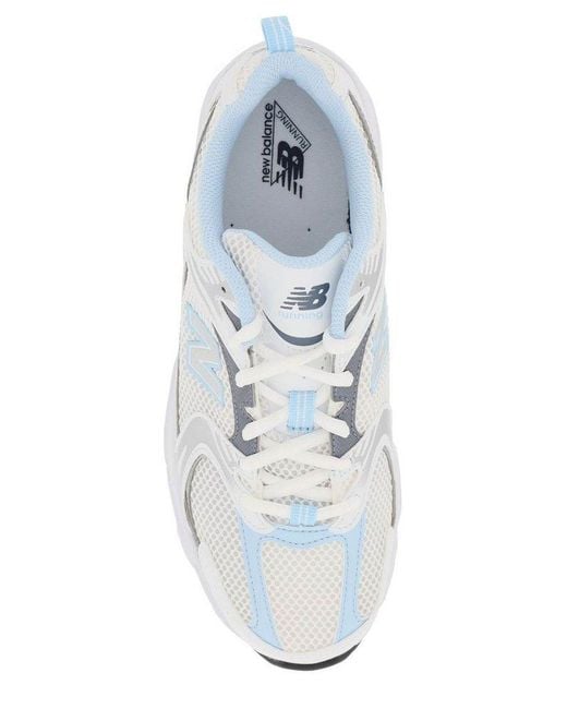 New Balance White 530 Mesh Panelled Sneakers