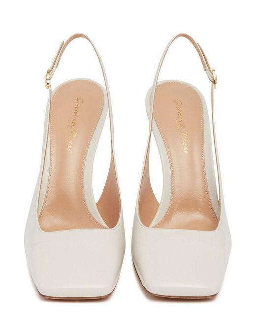 Square toe store slingback pumps
