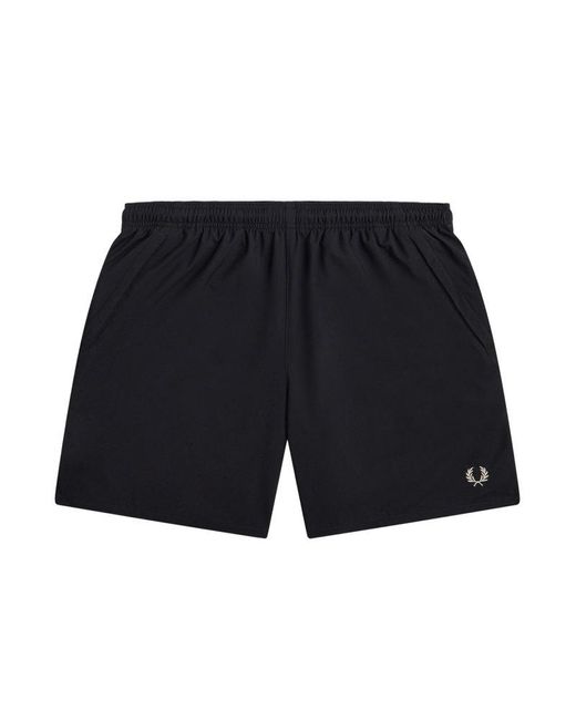 Fred Perry Blue Logo Embellished Bermuda Shorts for men
