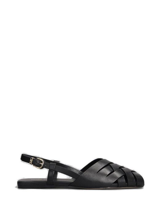 MICHAEL Michael Kors Irene Woven Slingback Sandals in Black | Lyst UK