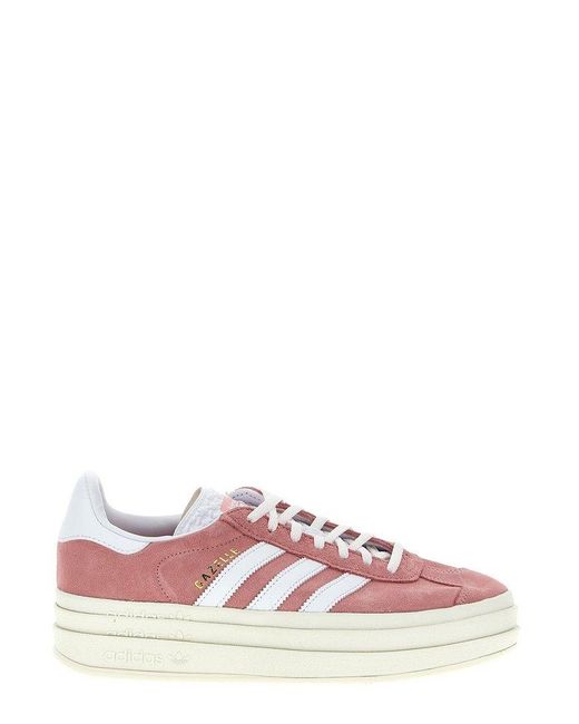 Adidas Originals Pink Gazelle Bold Lace-up Sneakers