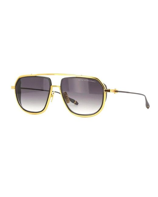 Dita Eyewear Gray Aviator Frame Sunglasses